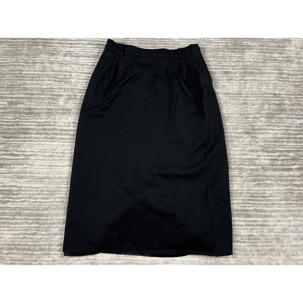 Frances La Vie Skirt Womens 44 Black Midi Made in Italy‎ Lined Pleated Casual